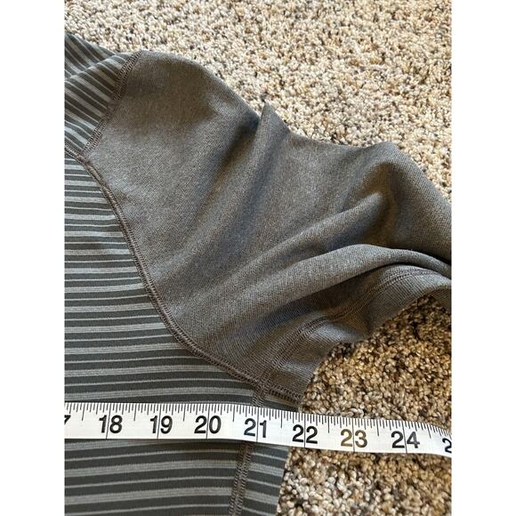 Patagonia sz L Men’s Shirt 1/2 Zip Pullover Stripes Gray Thumb Loops E24 - Picture 4 of 9